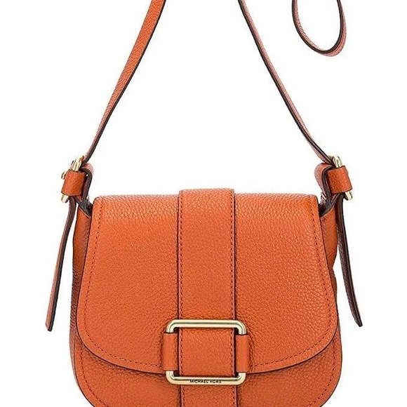 MICHAEL Michael Kors Handbags - NEW WITH TAGS. Michael Kors Maxine Saddle bag in burnt orange leather.